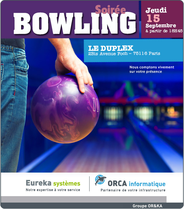 Soirée bowling le 15 Septembre 2016